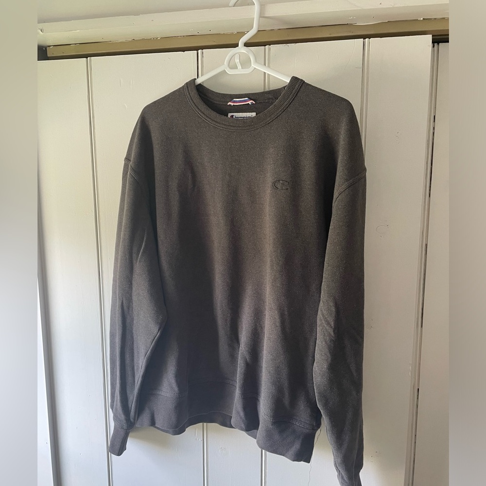 Dark gray Champion crewneck sweater size large